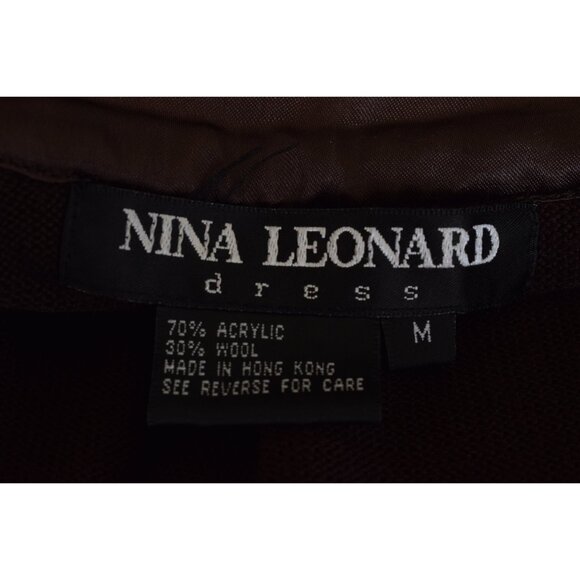 Vintage‎ 90s Chocolate Brown Crop Acrylic/Wool Cardigan size M - Picture 8 of 10